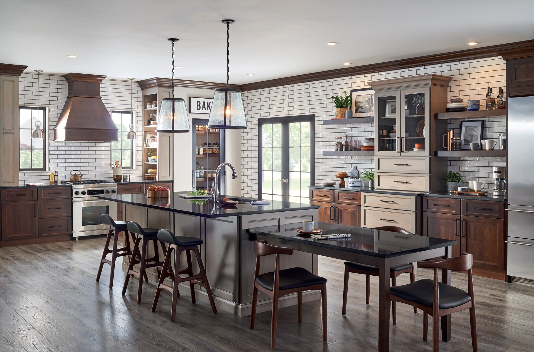 Fieldstone cabinetry in kitchen
